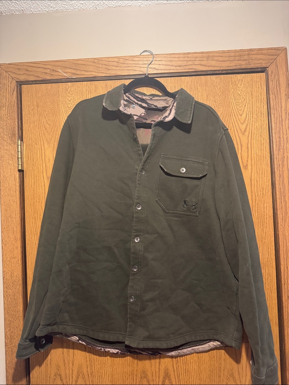 Under Armour Olive Green Military-Style Button Jacket